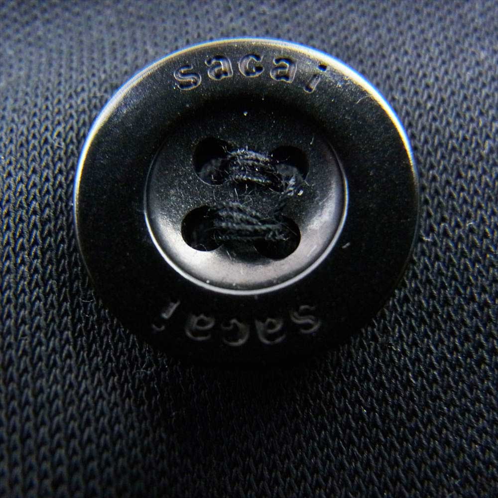 Sacai サカイ 23SS 23-03074M フラップ ポケット コットン Tシャツ ブラック系 4【美品】【中古】