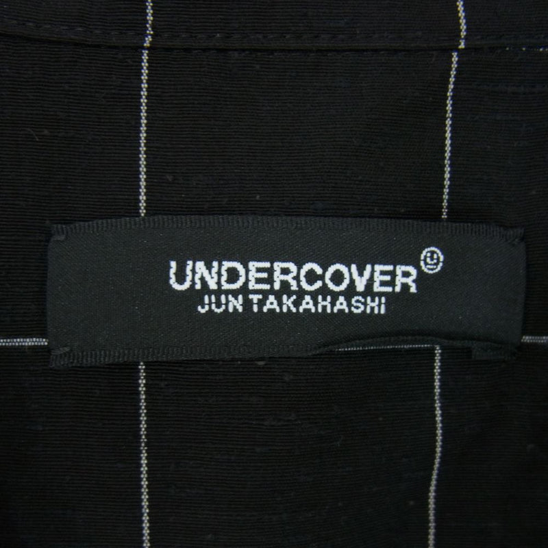 UNDERCOVER アンダーカバー 23SS NyストレッチタスランサイドZIP半袖シャツ ブラック UI1C4404