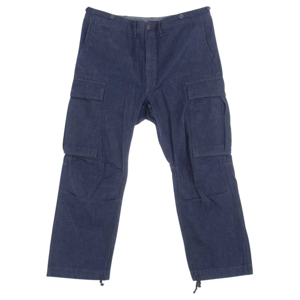 RRL ダブルアールエル 国内正規品 デニム カーゴ パンツ インディゴブルー系【中古】