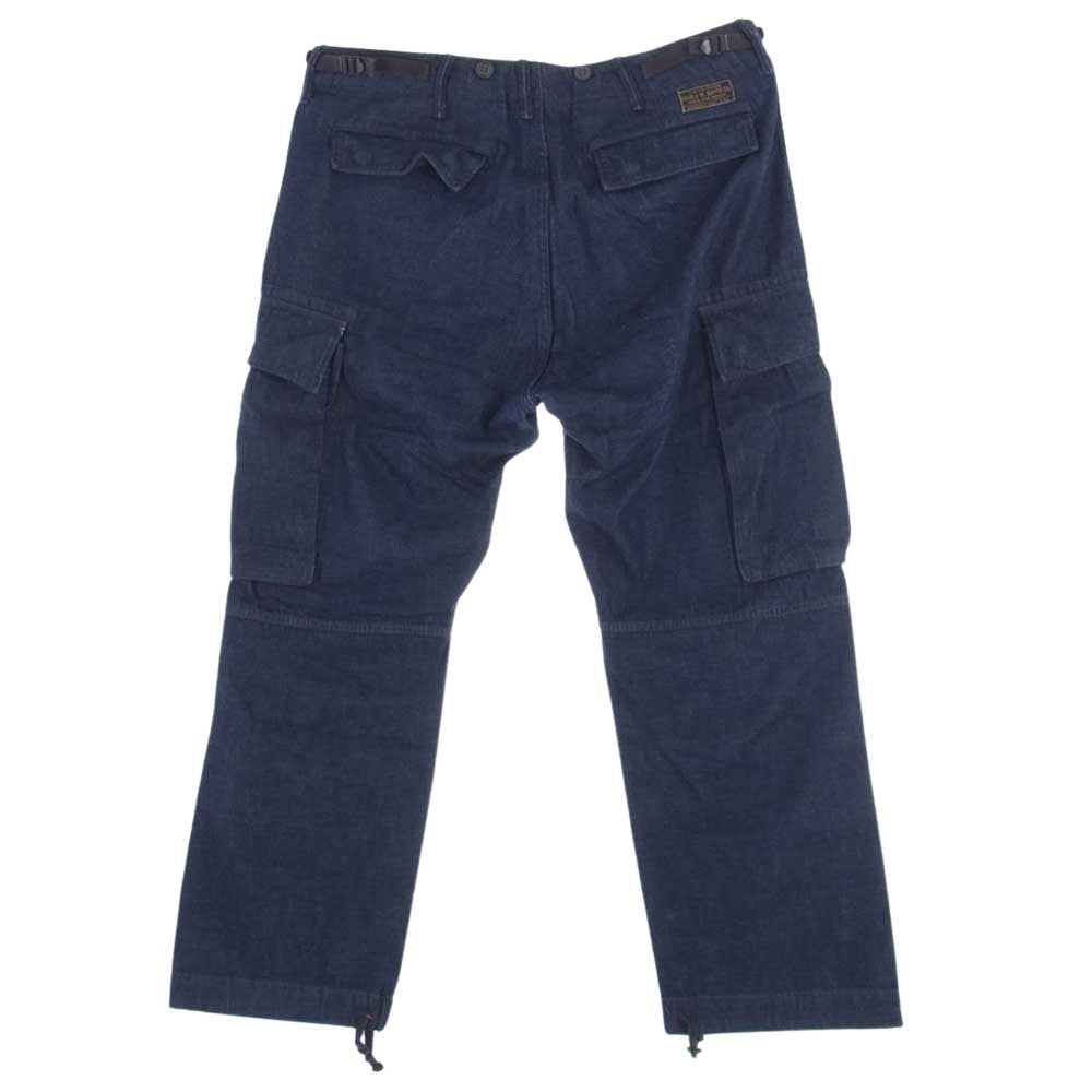 RRL ダブルアールエル 国内正規品 デニム カーゴ パンツ インディゴブルー系【中古】
