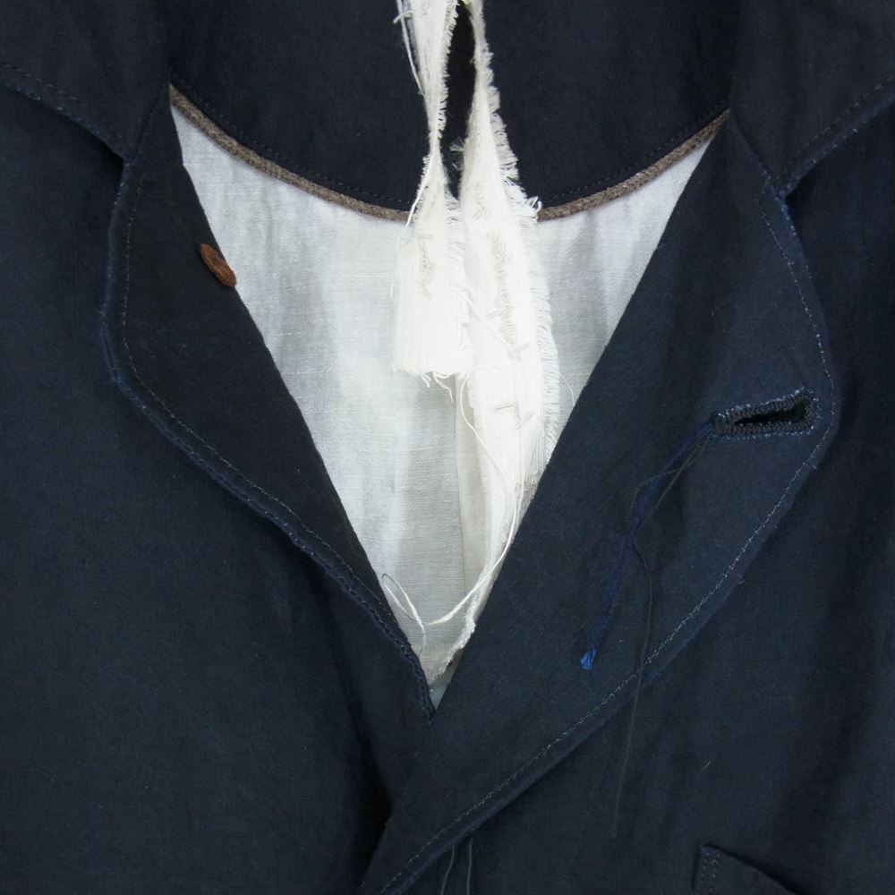 コトル JK-014 LEAF VEIN ZENJACKET ヘンプ混 ジャケット ネイビー系 3【中古】