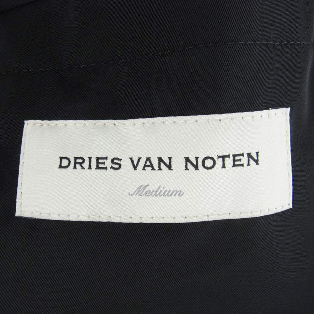 DRIES VAN NOTEN ドリスヴァンノッテン 7843154214 デタッチャブルスリーブ ベルテッド ナイロン ミリタリー ジャケット ブラック系 M【中古】