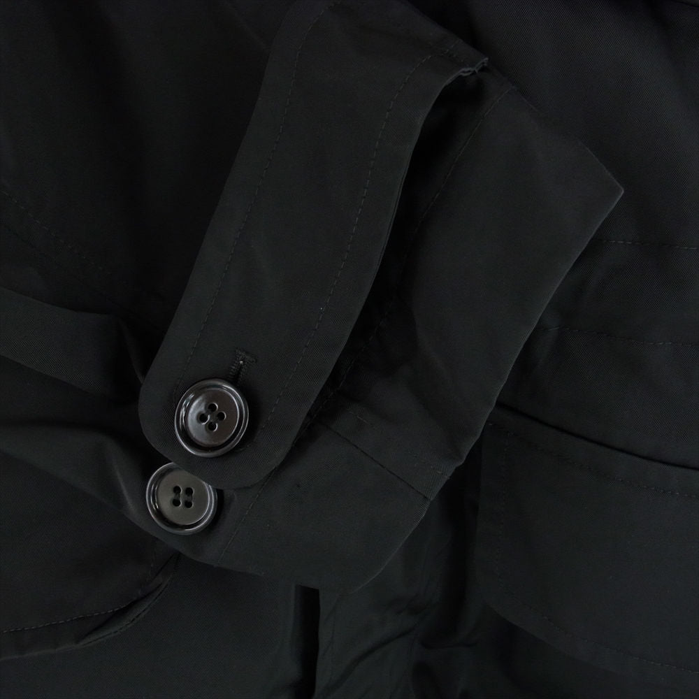 DRIES VAN NOTEN ドリスヴァンノッテン 7843154214 デタッチャブルスリーブ ベルテッド ナイロン ミリタリー ジャケット ブラック系 M【中古】