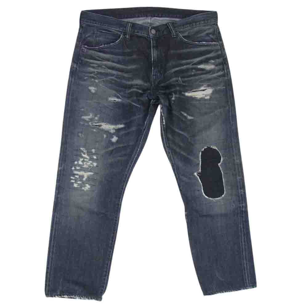 FRAGMENT DESIGN フラグメントデザイン × SEQUEL シークエル DAMAGE DENIM PANTS BLACK ダメージ加工 ブラックデニム パンツ ブラック系 XL【中古】
