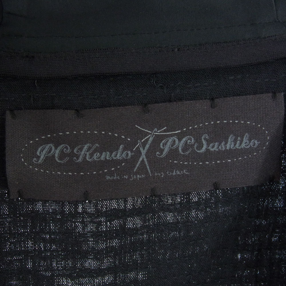 PORTER CLASSIC ポータークラシック 23SS Sashiko Stretch Hoodie 刺し子 サシコ ストレッチ フーディ ジャケット パーカー ブラック系 XL【中古】
