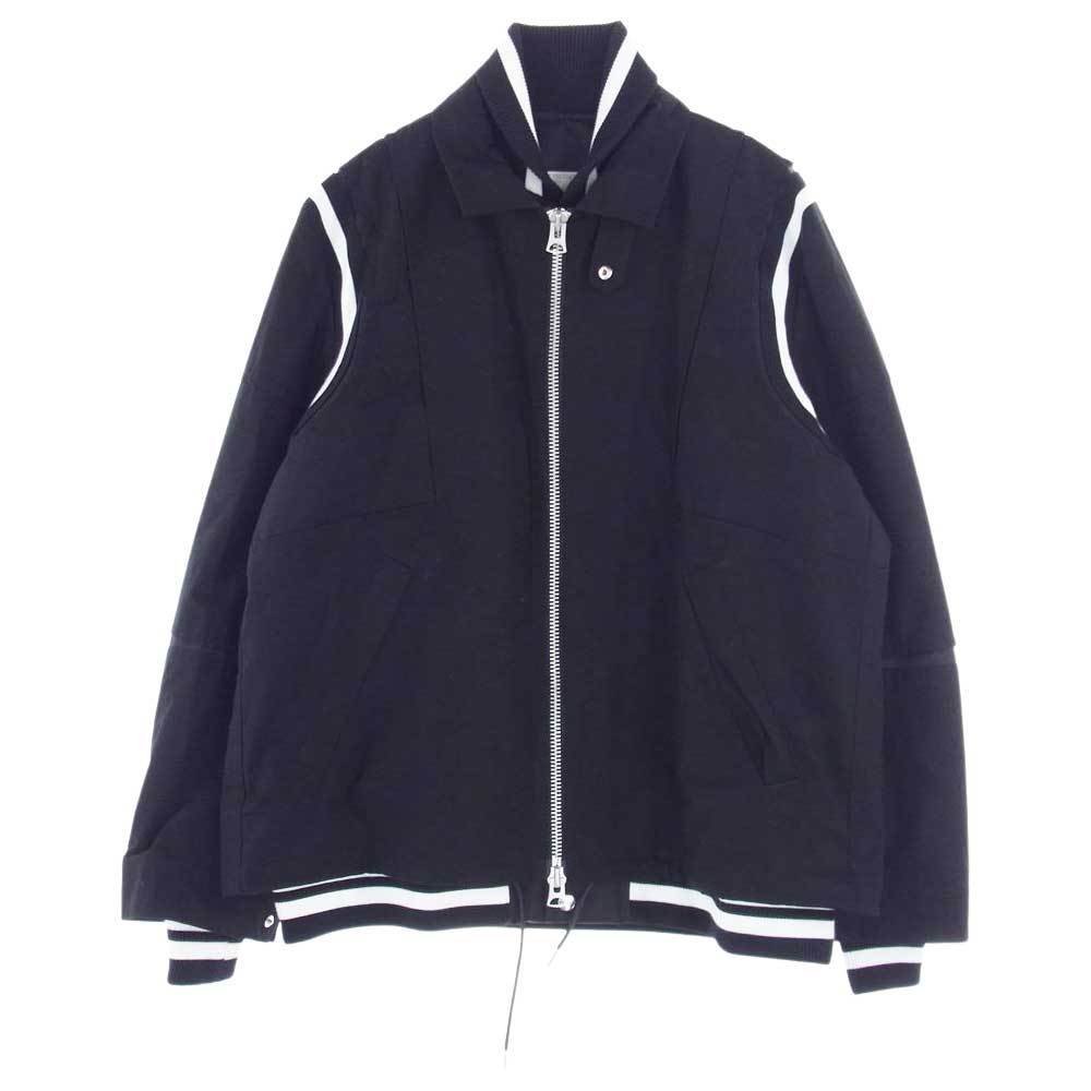 Sacai サカイ 21AW 21-02593M Cotton Oxford Blouson コットン オックスフォード ブルゾン ブラック系 3【中古】