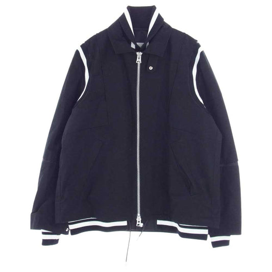 Sacai サカイ 21AW 21-02593M Cotton Oxford Blouson コットン オックスフォード ブルゾン ブラック系 3【中古】