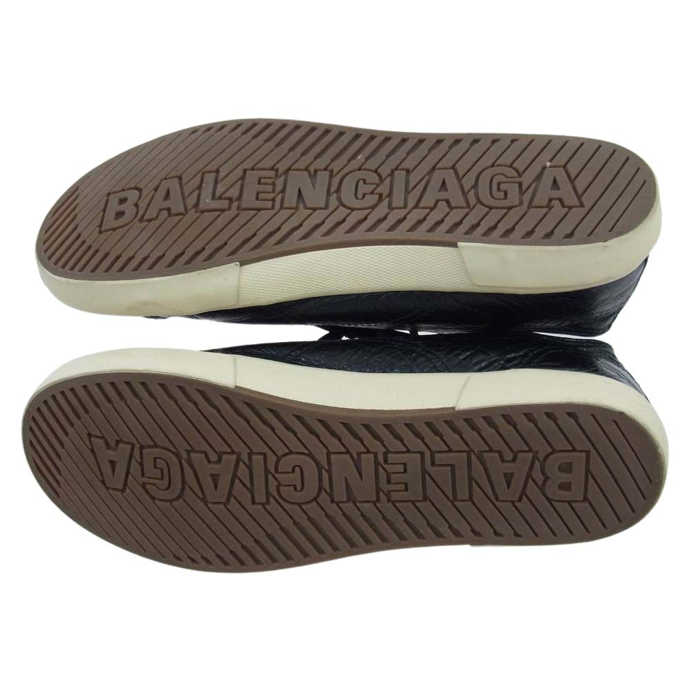 BALENCIAGA バレンシアガ 688754 レザー ローカット スニーカー ブラック系 28.5cm【中古】