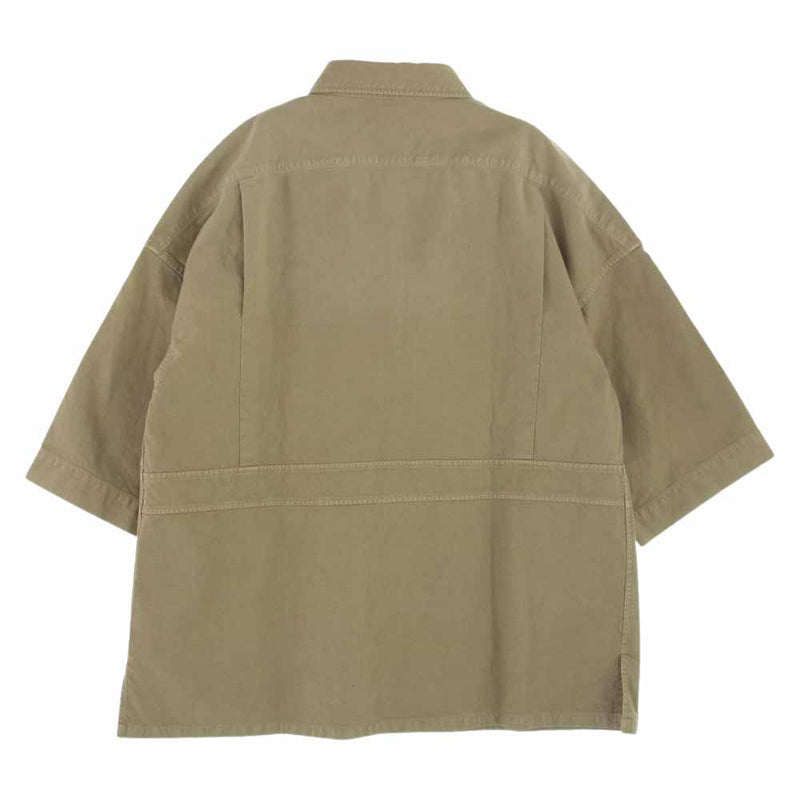 VISVIM ビズビム 23SS 0123105011009 MARSWELL SHIRT S/S DMGD マーシャル 半袖 シャツ カーキ系 5【極上美品】【中古】