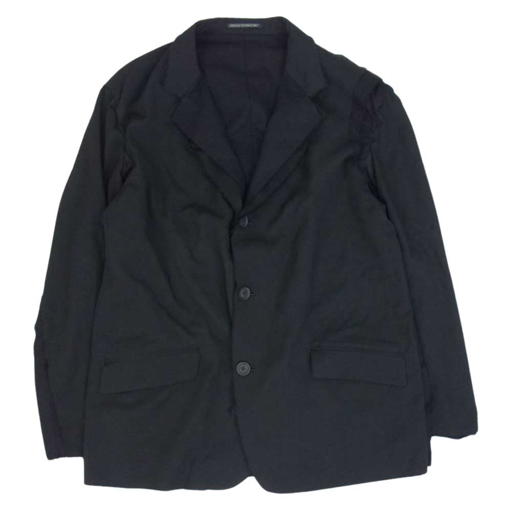 Yohji Yamamoto POUR HOMME ヨウジヤマモトプールオム 20AW HR-J10-802 M-3BS 重ねST止 カットオフ レイヤード テーラード ジャケット ブラック系 4【中古】