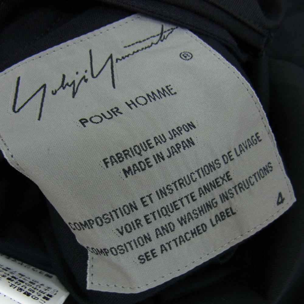 Yohji Yamamoto POUR HOMME ヨウジヤマモトプールオム 20AW HR-J10-802 M-3BS 重ねST止 カットオフ レイヤード テーラード ジャケット ブラック系 4【中古】