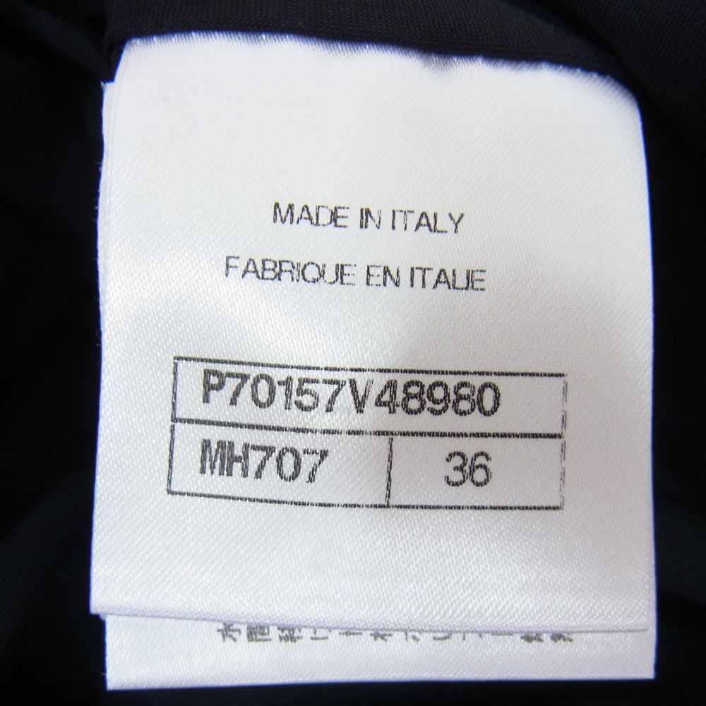CHANEL シャネル 21SS P70157V48980 イタリア製 ミックスファイバー オフショルダー トップス ブラック系 36【中古】
