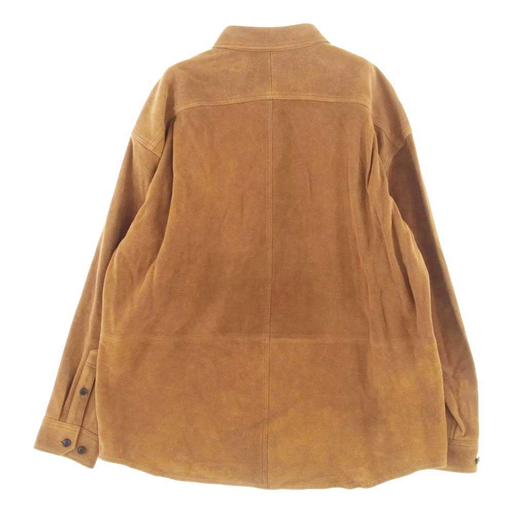 VISVIM ビズビム 22AW 0122205013029 LUMBER SHACKET JP DEERSKIN 鹿革 ディアスキン スエードレザー 長袖 シャツ ブラウン系 3【中古】
