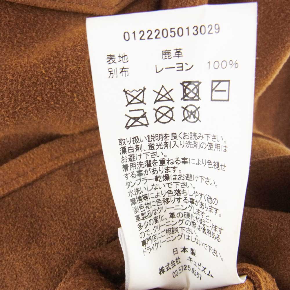 VISVIM ビズビム 22AW 0122205013029 LUMBER SHACKET JP DEERSKIN 鹿革 ディアスキン スエードレザー 長袖 シャツ ブラウン系 3【中古】