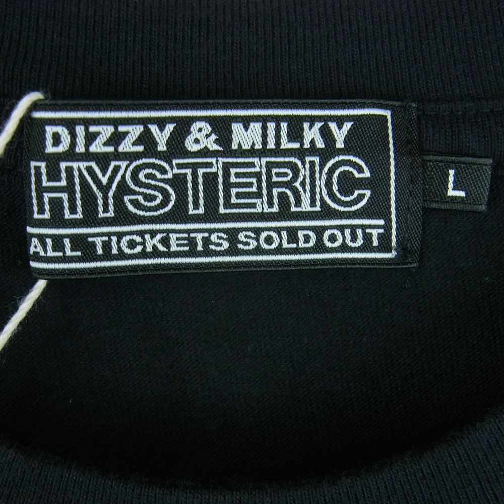 HYSTERIC GLAMOUR ヒステリックグラマー 23SS 02231CT42 GET STONED ゲット ストーンド 半袖 Tシャツ ブラック系 L【新古品】【未使用】【中古】