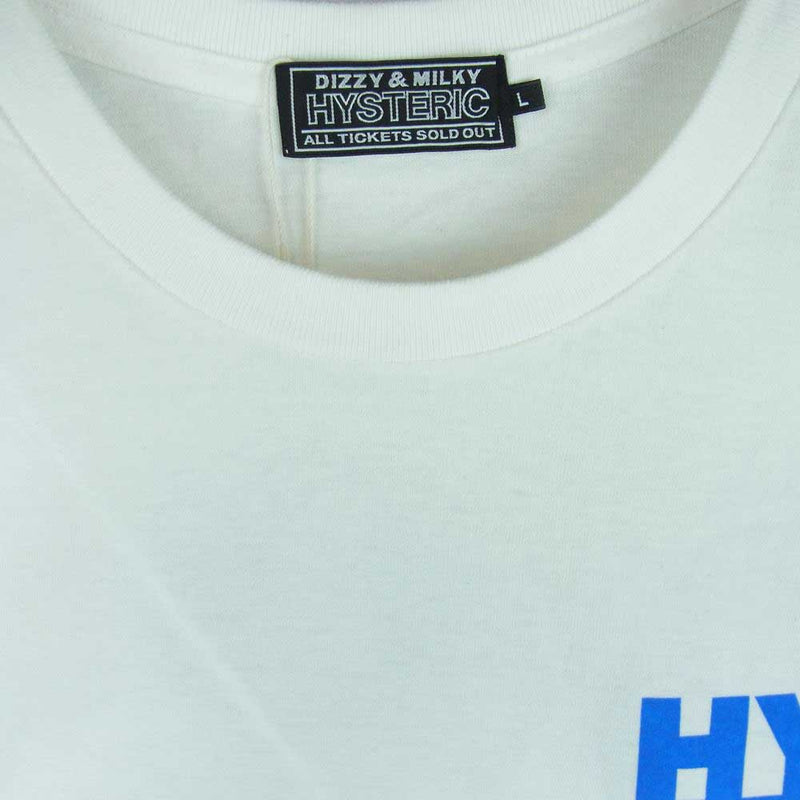 HYSTERIC GLAMOUR ヒステリックグラマー 23SS 02232CT01 SUMMER TIME FUN サマー タイム 半袖 Tシャツ ガール プリント ホワイト系 L【新古品】【未使用】【中古】