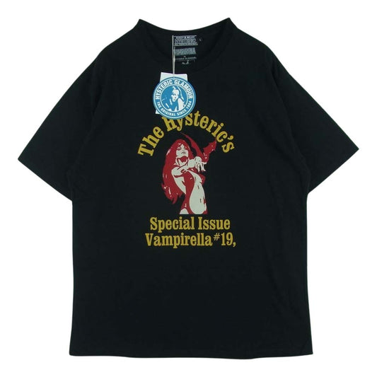 HYSTERIC GLAMOUR ヒステリックグラマー 23SS 02232CT09 VAMPIRELLA SPECIAL ISSUE ヴァンピレラ スペシャル プリント 半袖 Tシャツ ブラック系 L【新古品】【未使用】【中古】