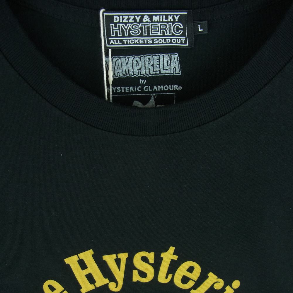 HYSTERIC GLAMOUR ヒステリックグラマー 23SS 02232CT09 VAMPIRELLA SPECIAL ISSUE ヴァンピレラ スペシャル プリント 半袖 Tシャツ ブラック系 L【新古品】【未使用】【中古】