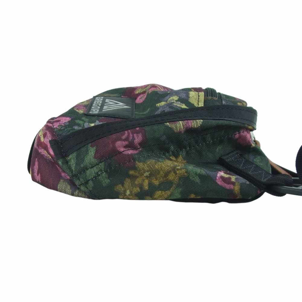GREGORY グレゴリー トランスファー ショルダー M V２バッグ 花柄 フラワー 総柄 モスグリーン系【美品】【中古】