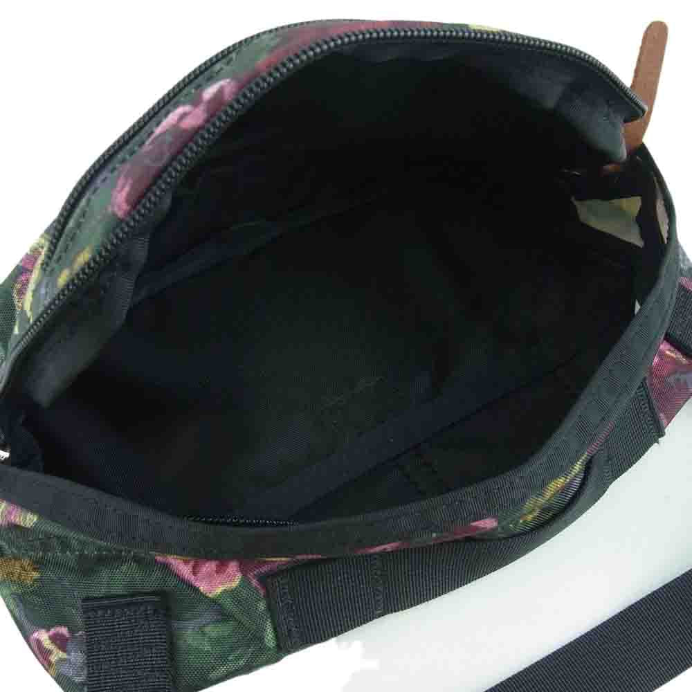 GREGORY グレゴリー トランスファー ショルダー M V２バッグ 花柄 フラワー 総柄 モスグリーン系【美品】【中古】