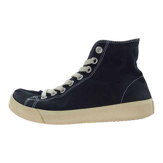 MAISON MARGIELA メゾンマルジェラ 22ライン TABI 足袋 タビ キャンバス ハイカットスニーカー ブラック系 38.5【中古】