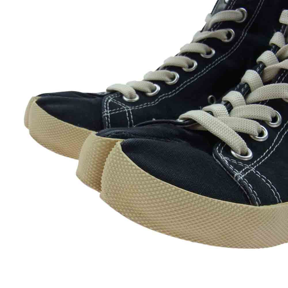 MAISON MARGIELA メゾンマルジェラ 22ライン TABI 足袋 タビ キャンバス ハイカットスニーカー ブラック系 38.5【中古】