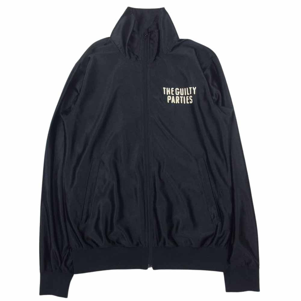 WACKO MARIA ワコマリア 刺繍 サテン トラックジャケット ジャージ ブラック系 S【中古】