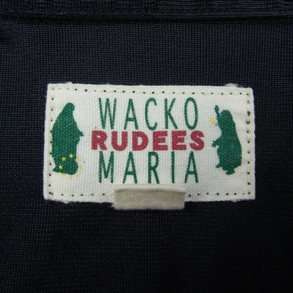 WACKO MARIA ワコマリア 刺繍 サテン トラックジャケット ジャージ ブラック系 S【中古】