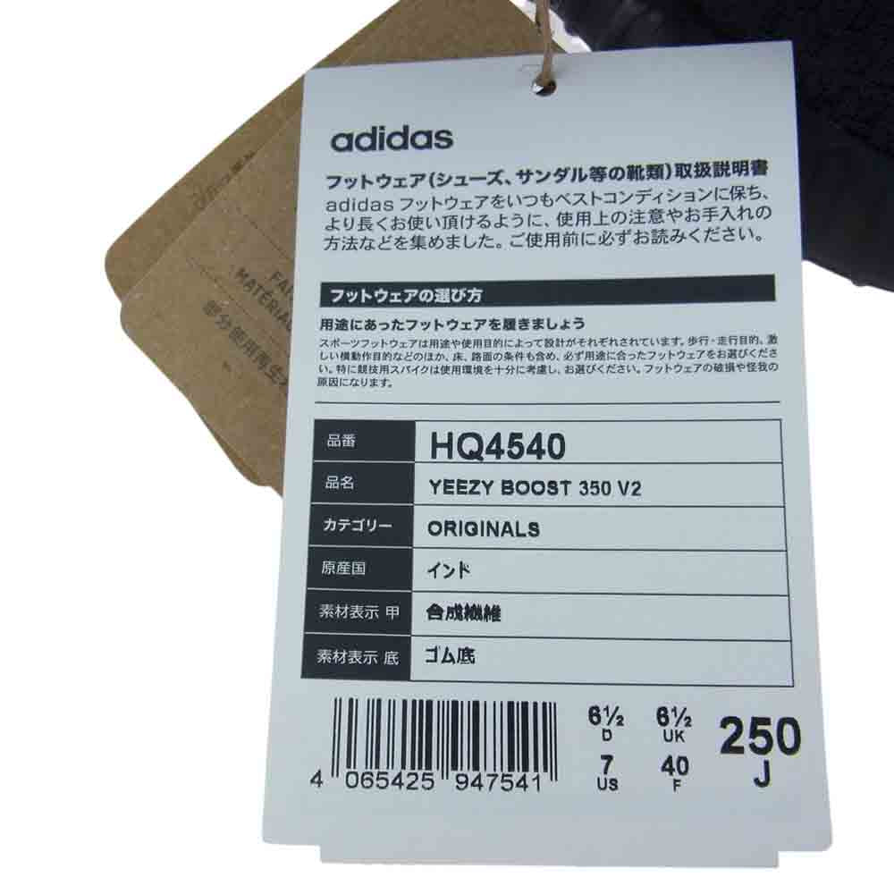 adidas アディダス HQ4540  YEEZY BOOST 350 V2 ONYX イージーブースト350V2 オニキス ローカット スニーカー ブラック系 25cm【新古品】【未使用】【中古】