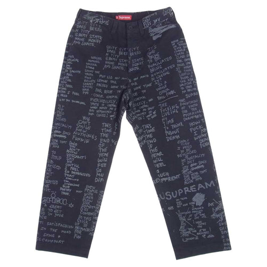 Supreme シュプリーム 23SS × Gonz Poems Chino Pant Black SIZE 30 ゴンズ ポウム チノー パンツ ブラック系 30【極上美品】【中古】
