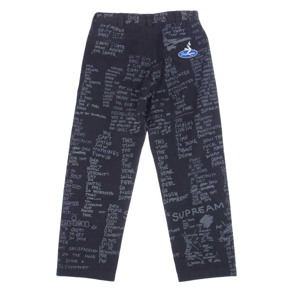 Supreme シュプリーム 23SS × Gonz Poems Chino Pant Black SIZE 30 ゴンズ ポウム チノー パンツ ブラック系 30【極上美品】【中古】