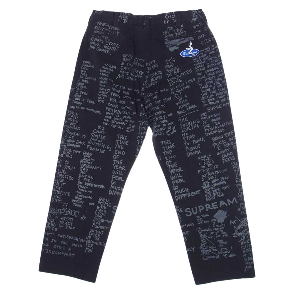 Supreme シュプリーム 23SS × Gonz Poems Chino Pant Black SIZE 34 ゴンズ ポウム チノー パンツ ブラック系 34【極上美品】【中古】