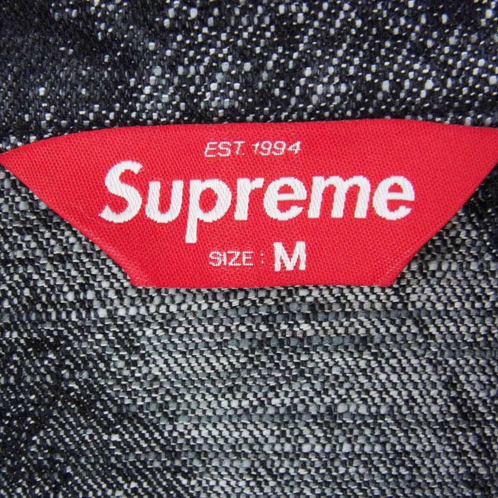 Supreme シュプリーム 23SS Archive Denim Jacquard Trucker Jacket Black Medium ジャガード トラッカー デニムジャケット  ブラック系 M【新古品】【未使用】【中古】