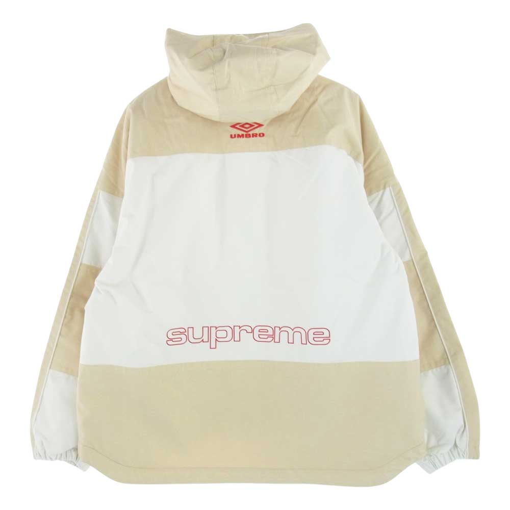 Supreme シュプリーム 23SS × Umbro Hooded Anorak アンブロ フーディー アノラック ナイロン ジャケット M オフホワイト系 USA:M【新古品】【未使用】【中古】