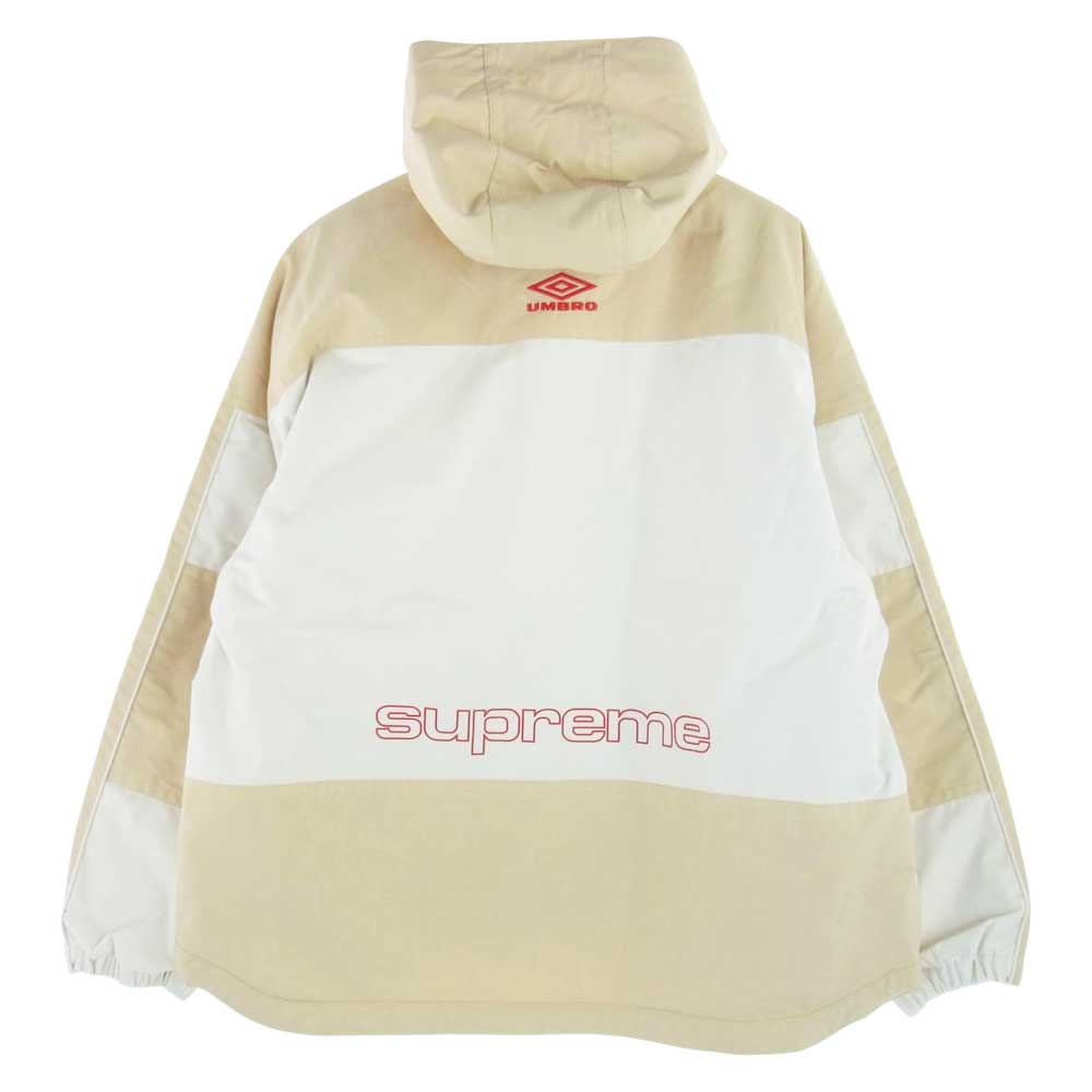 Supreme シュプリーム 23SS × Umbro Hooded Anorak アンブロ フーディー アノラック ナイロン ジャケット L オフホワイト系 USA:L【新古品】【未使用】【中古】