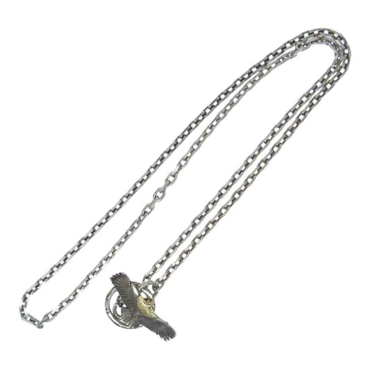 ワシミタロウ 鷲見太郎 ギャランティカード付属 K18 頭金イーグル ネックレス チェーン シルバー系【中古】