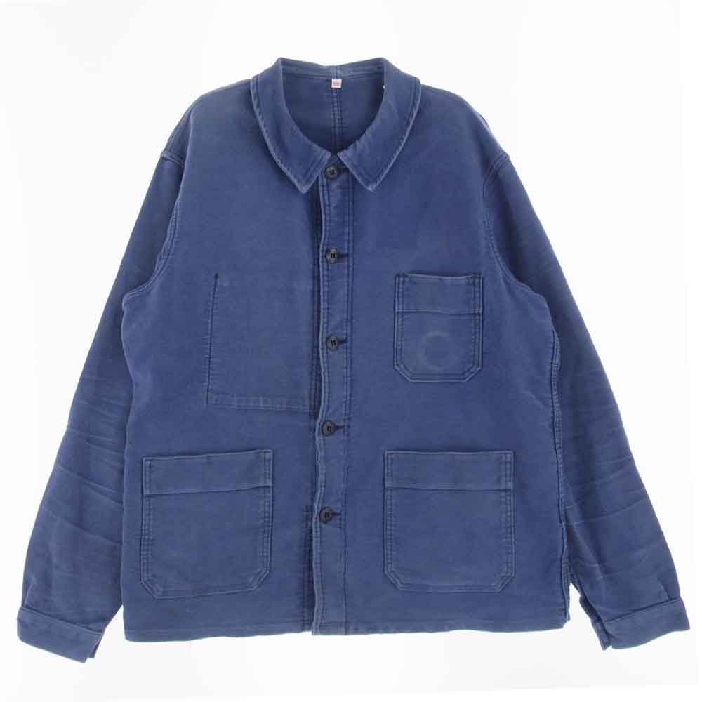 アドルフラフォン 50s 60s ヴィンテージ フレンチ ワーク モールスキン ジャケット ブルー系 50【中古】