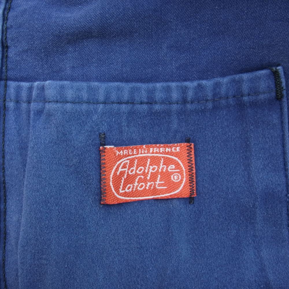 アドルフラフォン 50s 60s ヴィンテージ フレンチ ワーク モールスキン ジャケット ブルー系 50【中古】