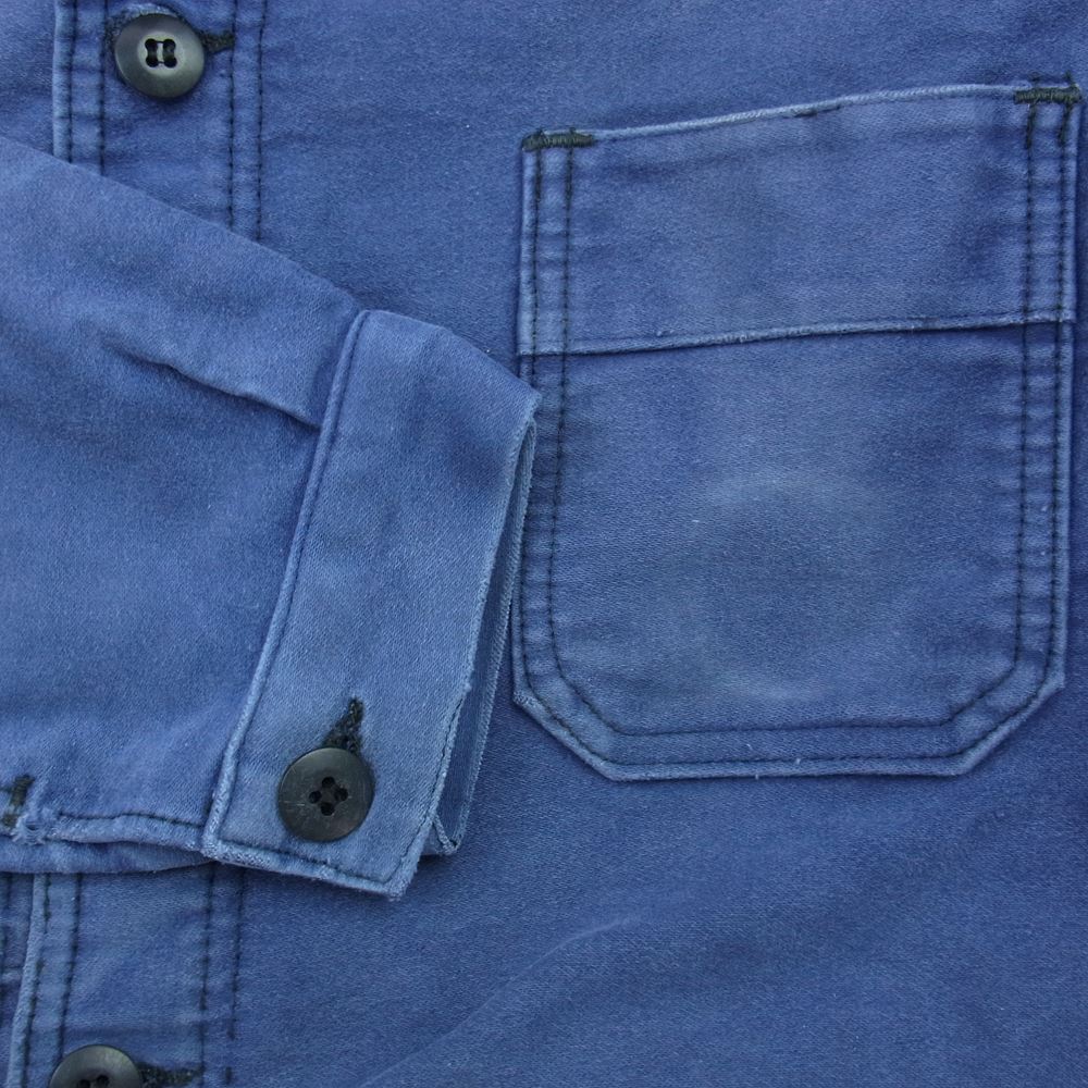 アドルフラフォン 50s 60s ヴィンテージ フレンチ ワーク モールスキン ジャケット ブルー系 50【中古】