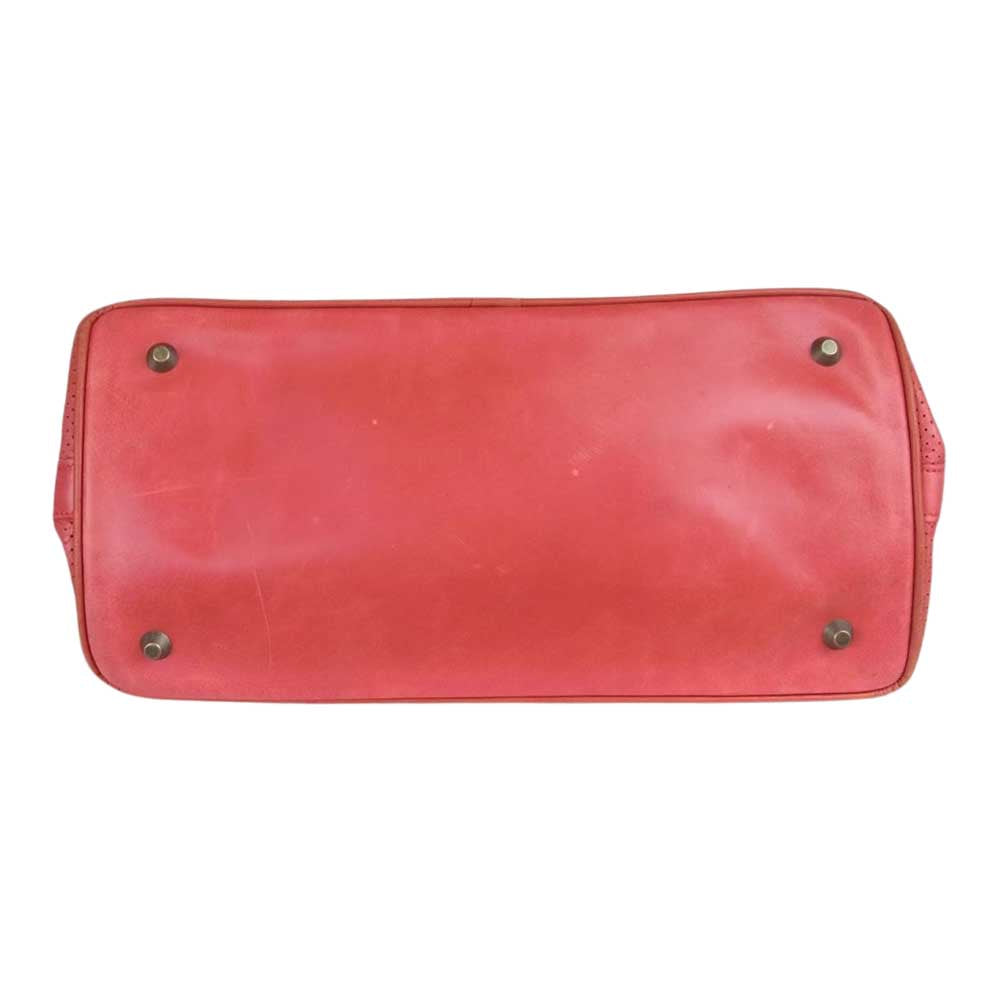 タスティング  パンチングレザー ハンドバッグ レッド系【中古】
