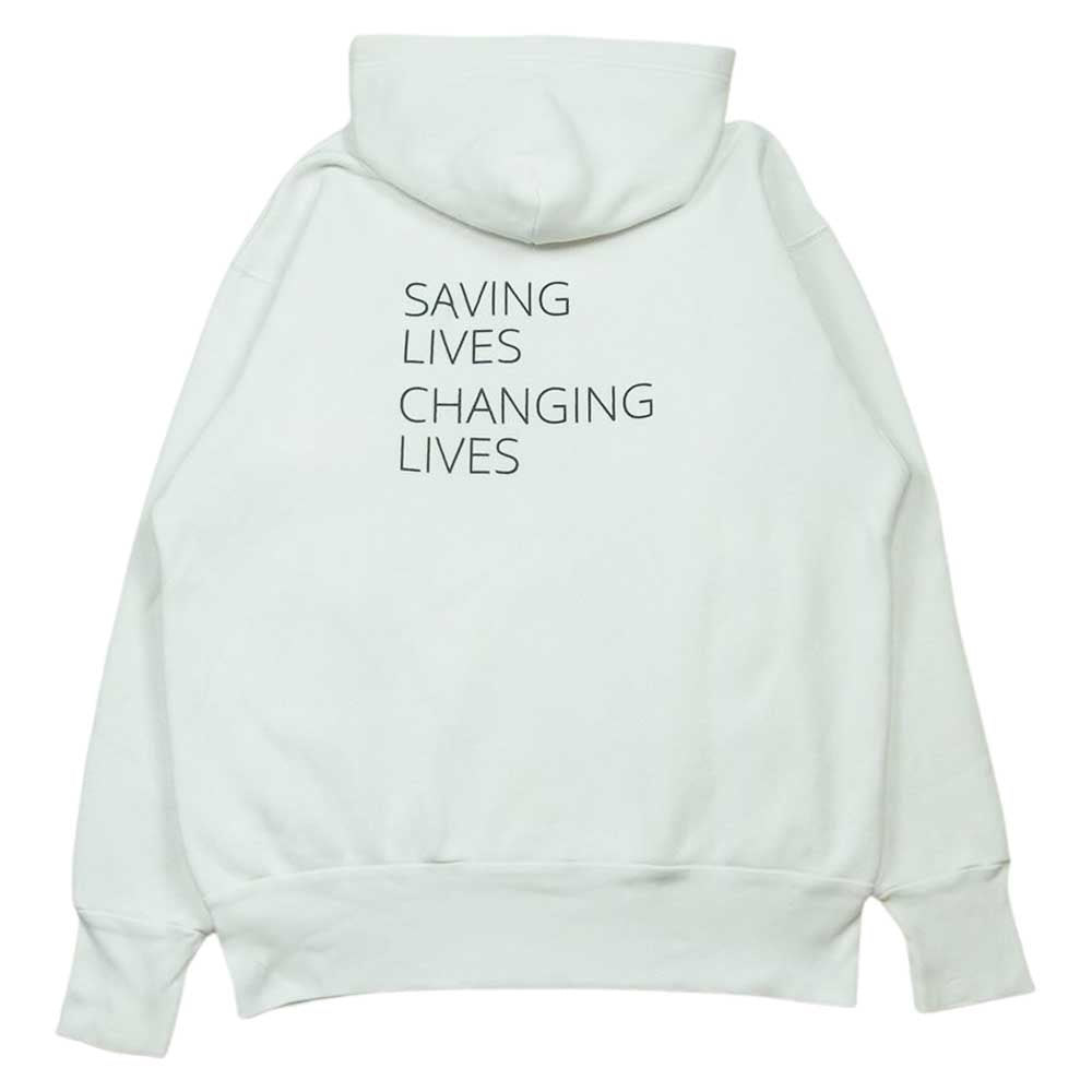 BALENCIAGA バレンシアガ 541709 TCV34 WFP ロゴプリント プルオーバー パーカー ポルトガル製 ホワイト系 XS【中古】