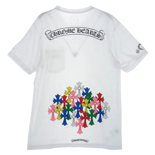 CHROME HEARTS クロムハーツ（原本無） マルチカラー セメタリークロス Tシャツ 半袖 ホワイト系 L【中古】