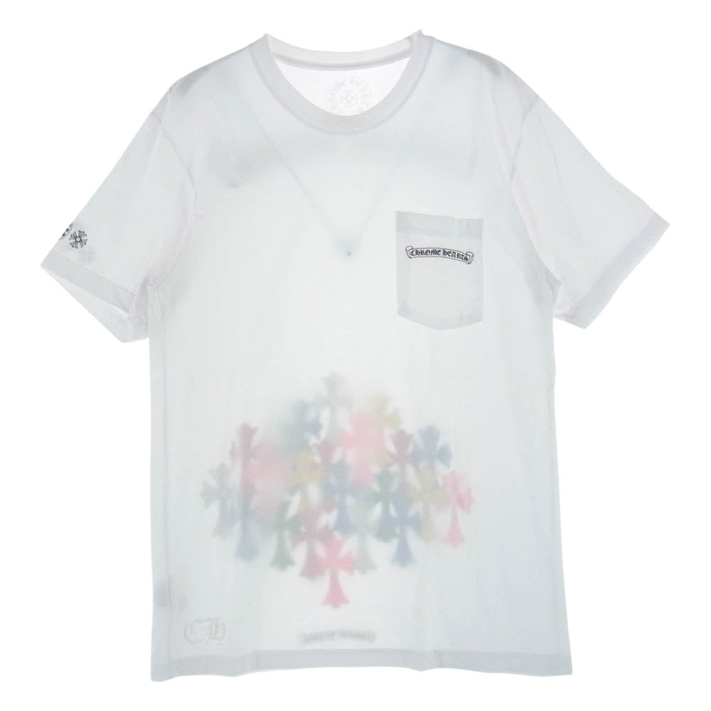 CHROME HEARTS クロムハーツ（原本無） マルチカラー セメタリークロス Tシャツ 半袖 ホワイト系 L【中古】