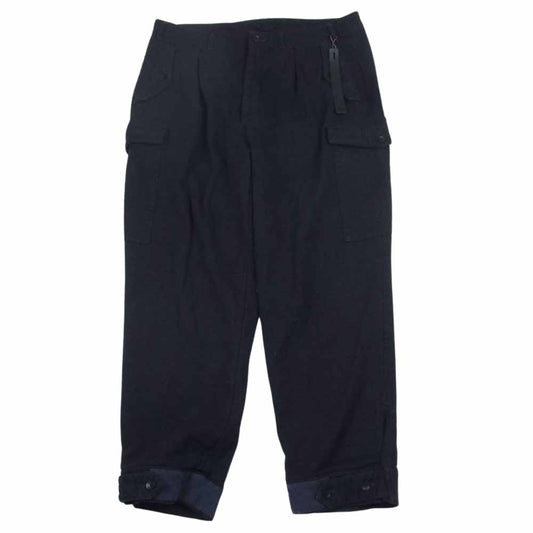 ISAMUKATAYAMA BACKLASH イサムカタヤマバックラッシュ 2020-01 天然草木染め リネンウール カーゴ パンツ ネイビー系 L【中古】