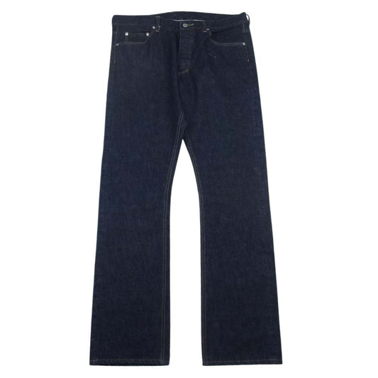 ISAMUKATAYAMA BACKLASH イサムカタヤマバックラッシュ D701-W THE DENIM レザータブ付 ボタンフライ デニムパンツ インディゴブルー系 XXL【極上美品】【中古】