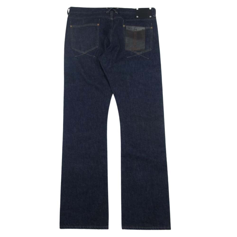 ISAMUKATAYAMA BACKLASH イサムカタヤマバックラッシュ D701-W THE DENIM レザータブ付 ボタンフライ デニムパンツ インディゴブルー系 XXL【極上美品】【中古】