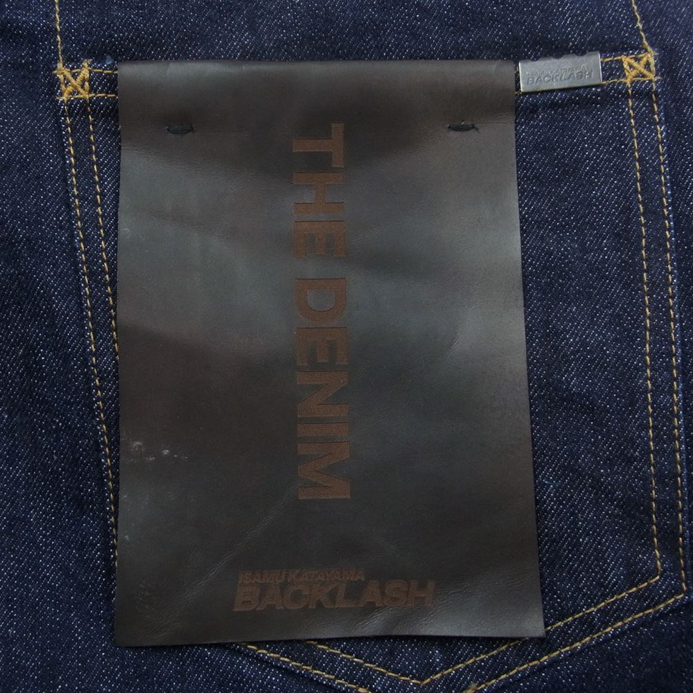 ISAMUKATAYAMA BACKLASH イサムカタヤマバックラッシュ D701-W THE DENIM レザータブ付 ボタンフライ デニムパンツ インディゴブルー系 XXL【極上美品】【中古】