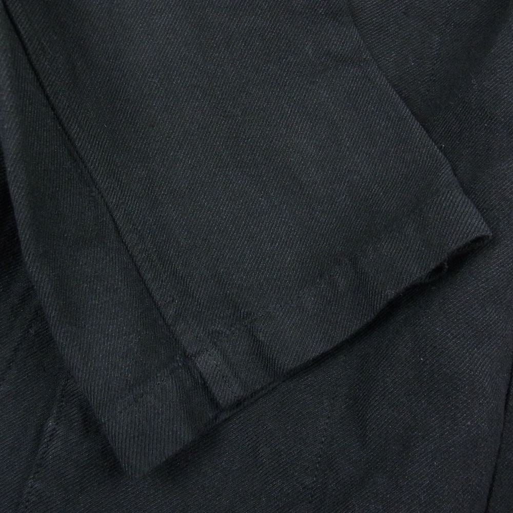 ISAMUKATAYAMA BACKLASH イサムカタヤマバックラッシュ × RiBLE 2021-02 Wool Cotton Linen Twill Garment Natural Dyed + Electric Heating Lining Overcoat. Sumi 着脱化 ライナー付 ウール コート ブラック系 F【中古】