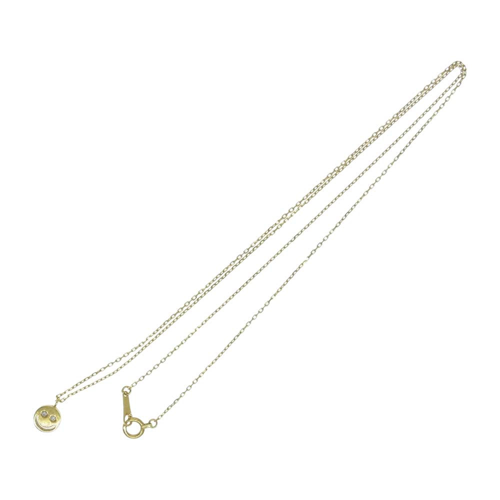 EYEFUNNY アイファニー 18KYG イエローゴールド 750 スマイル SSS ホワイトアイズ ダイヤ ネックレス 【中古】