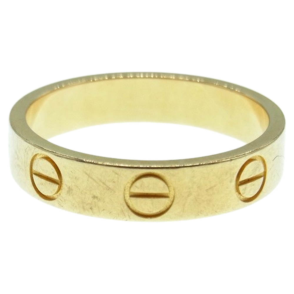 CARTIER カルティエ 販売証明書付属 K18 750 ミニ ラブ リング 7号【中古】